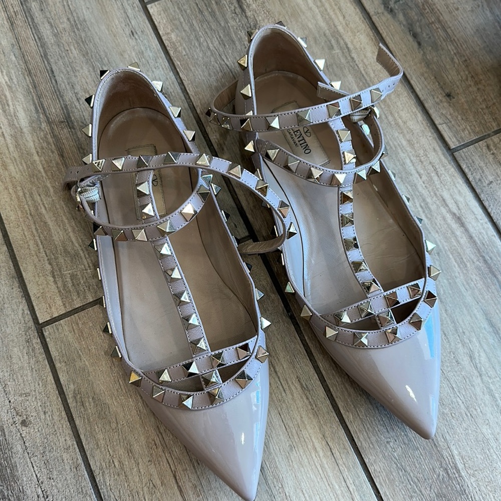 Valentino Rockstud ballerina flats